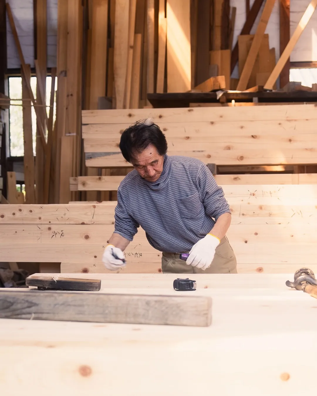 建築の第一歩を担う「墨付け」